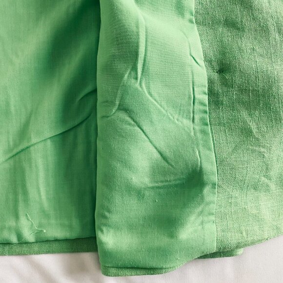 House of Harlow 1960 green linen double breasted blazer Womens Small luxury - Picture 9 of 11
